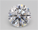 Lab Created Diamond 2.10 Carats, Round with Excellent Cut, D Color, VS2 Clarity and Certified by GIA