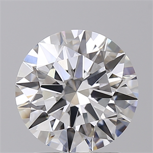 Picture of Lab Created Diamond 2.07 Carats, Round with Ideal Cut, F Color, VS1 Clarity and Certified by IGI