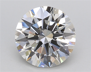Picture of Lab Created Diamond 3.10 Carats, Round with Ideal Cut, H Color, VS1 Clarity and Certified by IGI