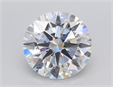Lab Created Diamond 1.73 Carats, Round with Ideal Cut, D Color, VS2 Clarity and Certified by IGI
