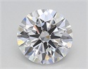 Lab Created Diamond 1.34 Carats, Round with Ideal Cut, D Color, VS1 Clarity and Certified by IGI
