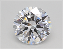 Lab Created Diamond 1.24 Carats, Round with Ideal Cut, D Color, VVS2 Clarity and Certified by IGI