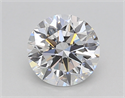 Lab Created Diamond 1.08 Carats, Round with Ideal Cut, D Color, VVS2 Clarity and Certified by IGI