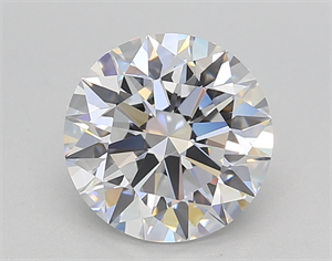 Picture of Lab Created Diamond 2.08 Carats, Round with Ideal Cut, D Color, VVS2 Clarity and Certified by IGI