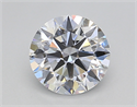 Del inventario de diamantes de laboratorio, 1.10 quilates, Redondo , Color E, claridad VVS2 y certificado IGI