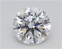Lab Created Diamond 1.30 Carats, Round with Excellent Cut, E Color, VVS1 Clarity and Certified by GIA