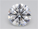 Lab Created Diamond 1.26 Carats, Round with Ideal Cut, D Color, VS1 Clarity and Certified by IGI