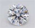 Lab Created Diamond 1.38 Carats, Round with Excellent Cut, D Color, VVS2 Clarity and Certified by GIA
