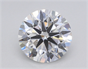 Lab Created Diamond 1.35 Carats, Round with Ideal Cut, D Color, VVS2 Clarity and Certified by IGI
