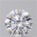 Lab Created Diamond 1.54 Carats, Round with Excellent Cut, D Color, VVS1 Clarity and Certified by IGI