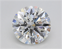 Lab Created Diamond 2.24 Carats, Round with Ideal Cut, F Color, VS2 Clarity and Certified by IGI