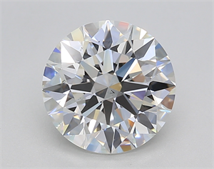 Picture of Lab Created Diamond 2.24 Carats, Round with Ideal Cut, F Color, VS2 Clarity and Certified by IGI
