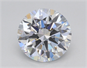 Lab Created Diamond 2.06 Carats, Round with Ideal Cut, F Color, VS1 Clarity and Certified by IGI