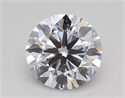 Lab Created Diamond 1.50 Carats, Round with Ideal Cut, E Color, SI1 Clarity and Certified by IGI