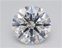 Lab Created Diamond 2.03 Carats, Round with Ideal Cut, D Color, VS1 Clarity and Certified by IGI