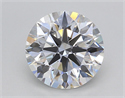 Lab Created Diamond 2.50 Carats, Round with Ideal Cut, E Color, VVS2 Clarity and Certified by IGI