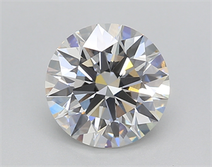 Picture of Lab Created Diamond 2.00 Carats, Round with Ideal Cut, F Color, VS1 Clarity and Certified by IGI