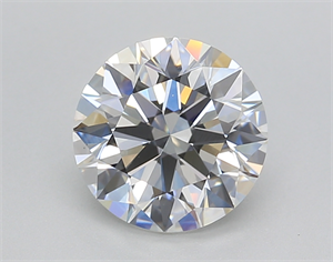 Picture of Lab Created Diamond 2.00 Carats, Round with Ideal Cut, F Color, VS1 Clarity and Certified by IGI