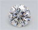 Lab Created Diamond 2.05 Carats, Round with Ideal Cut, F Color, VVS2 Clarity and Certified by IGI