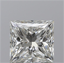 0.90 Carats, Princess H Color, VS2 Clarity and Certified by GIA