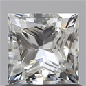 0.90 Carats, Princess G Color, VS2 Clarity and Certified by GIA