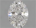 0.60 Carats, Oval F Color, SI1 Clarity and Certified by GIA