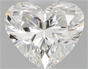 0.44 Carats, Heart F Color, IF Clarity and Certified by GIA