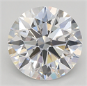 Lab Created Diamond 2.63 Carats, Round with ideal Cut, E Color, vvs2 Clarity and Certified by IGI