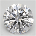 Lab Created Diamond 2.49 Carats, Round with ideal Cut, E Color, vvs2 Clarity and Certified by IGI