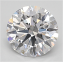 Lab Created Diamond 2.30 Carats, Round with ideal Cut, E Color, vs2 Clarity and Certified by IGI
