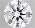 Lab Created Diamond 2.29 Carats, Round with ideal Cut, D Color, vvs2 Clarity and Certified by IGI