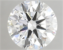 Lab Created Diamond 2.17 Carats, Round with ideal Cut, F Color, vs1 Clarity and Certified by IGI