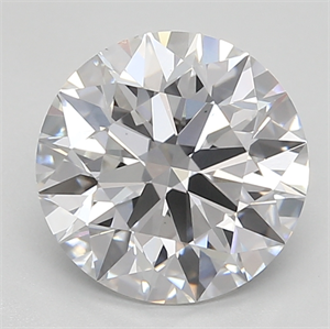Picture of Lab Created Diamond 2.09 Carats, Round with ideal Cut, E Color, vs1 Clarity and Certified by IGI