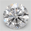 Lab Created Diamond 2.08 Carats, Round with ideal Cut, D Color, vs1 Clarity and Certified by IGI