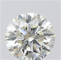 0.53 Carats, Round with Excellent Cut, K Color, VVS2 Clarity and Certified by GIA