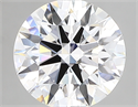 Lab Created Diamond 2.02 Carats, Round with ideal Cut, F Color, vvs1 Clarity and Certified by IGI
