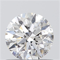 0.62 Carats, Round with Excellent Cut, D Color, SI1 Clarity and Certified by GIA
