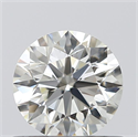 0.59 Carats, Round with Excellent Cut, K Color, VS1 Clarity and Certified by GIA