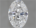 0.60 Carats, Oval D Color, VVS2 Clarity and Certified by GIA
