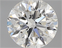 0.44 Carats, Round with Excellent Cut, G Color, VVS1 Clarity and Certified by GIA