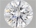 0.61 Carats, Round with Excellent Cut, D Color, VS2 Clarity and Certified by GIA