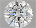 0.41 Carats, Round with Excellent Cut, H Color, VVS1 Clarity and Certified by GIA