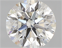 0.44 Carats, Round with Excellent Cut, H Color, VVS1 Clarity and Certified by GIA