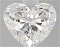 0.62 Carats, Heart E Color, SI1 Clarity and Certified by GIA