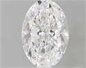 0.60 Carats, Oval D Color, VVS2 Clarity and Certified by GIA
