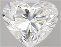 0.61 Carats, Heart G Color, VVS2 Clarity and Certified by GIA