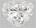 0.47 Carats, Heart F Color, VS1 Clarity and Certified by GIA