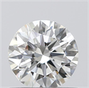 0.60 Carats, Round with Excellent Cut, H Color, VS2 Clarity and Certified by GIA