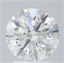 Lab Created Diamond 2.01 Carats, Round with Ideal Cut, E Color, VS1 Clarity and Certified by IGI