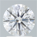 Lab Created Diamond 1.51 Carats, Round with Ideal Cut, D Color, VVS2 Clarity and Certified by IGI